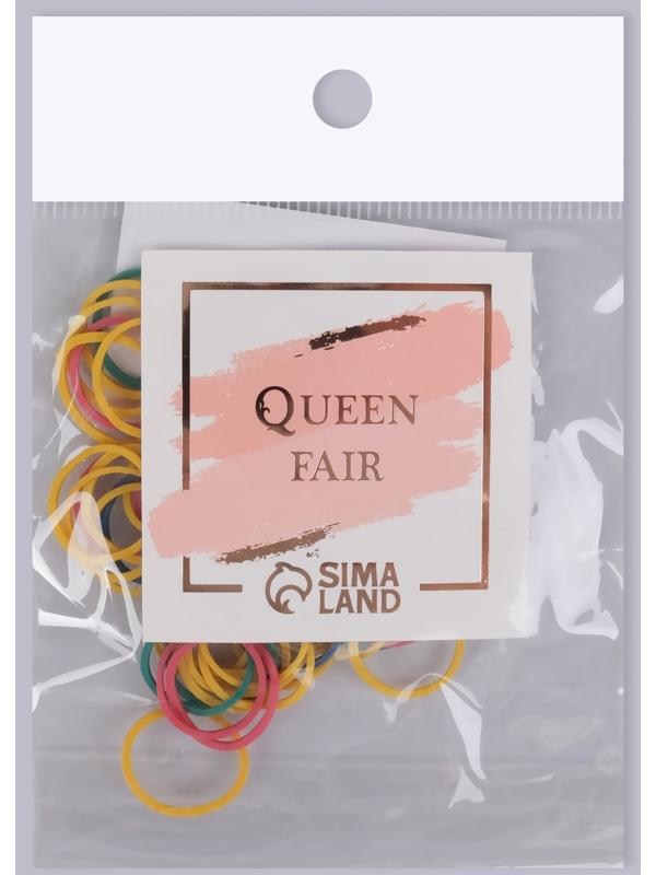 Силиконовые резинки для волос, набор, d = 1,5 см, 50 шт, разноцветные