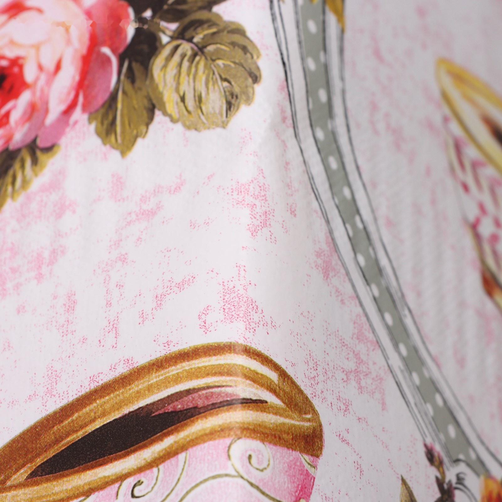 Клеёнка столовая на нетканой основе Доляна «Чаепитие», ширина 137 см, рулон 20 м