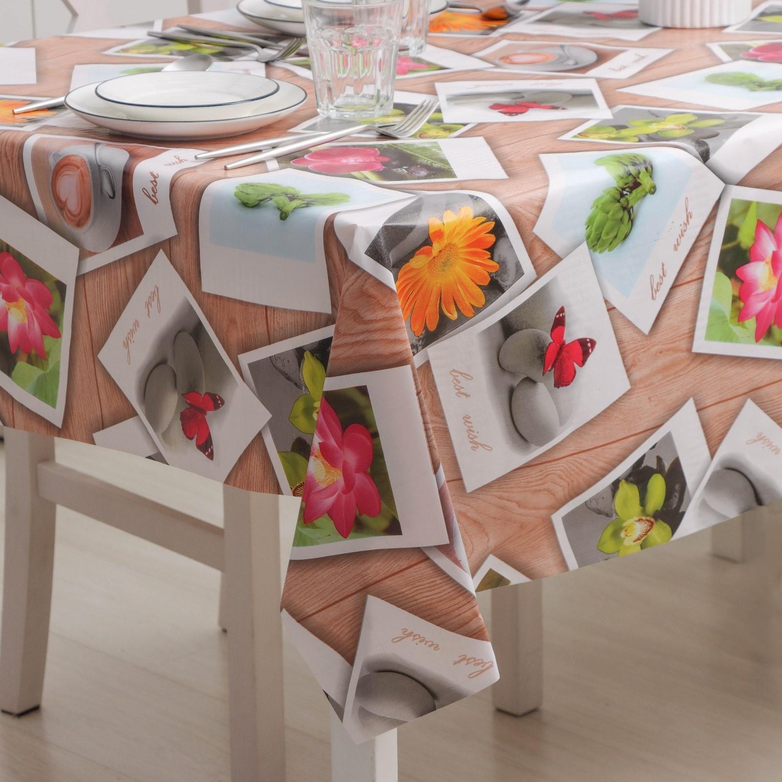 Клеёнка столовая на нетканой основе Доляна «Фото», ширина 137 см, рулон 20 м