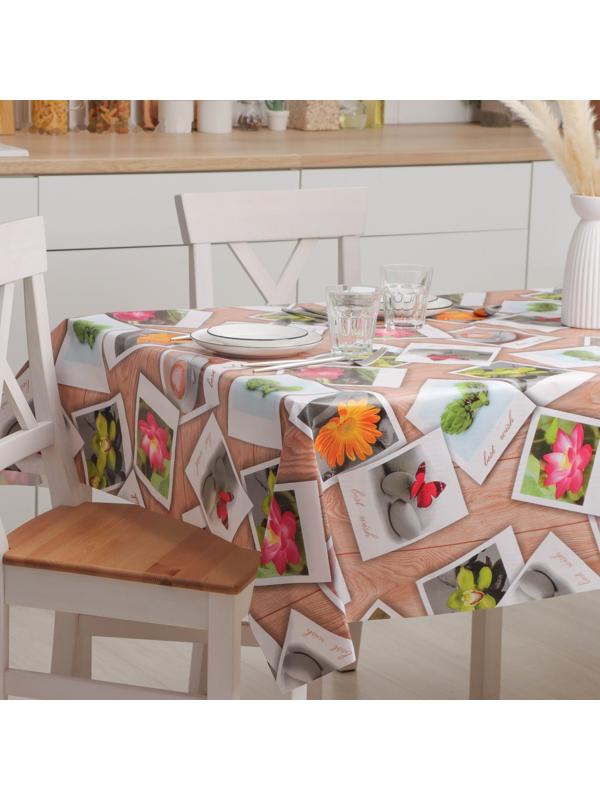 Клеёнка столовая на нетканой основе Доляна «Фото», ширина 137 см, рулон 20 м