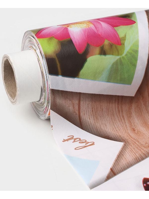 Клеёнка столовая на нетканой основе Доляна «Фото», ширина 137 см, рулон 20 м