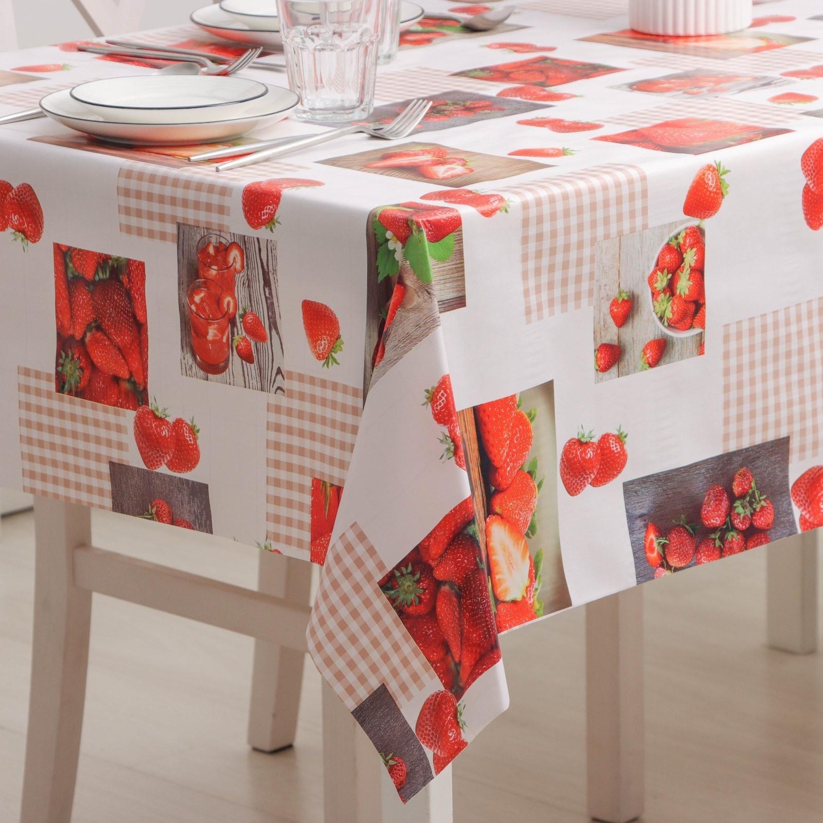 Клеёнка столовая на нетканой основе Доляна «Виктория», ширина 137 см, рулон 20 м