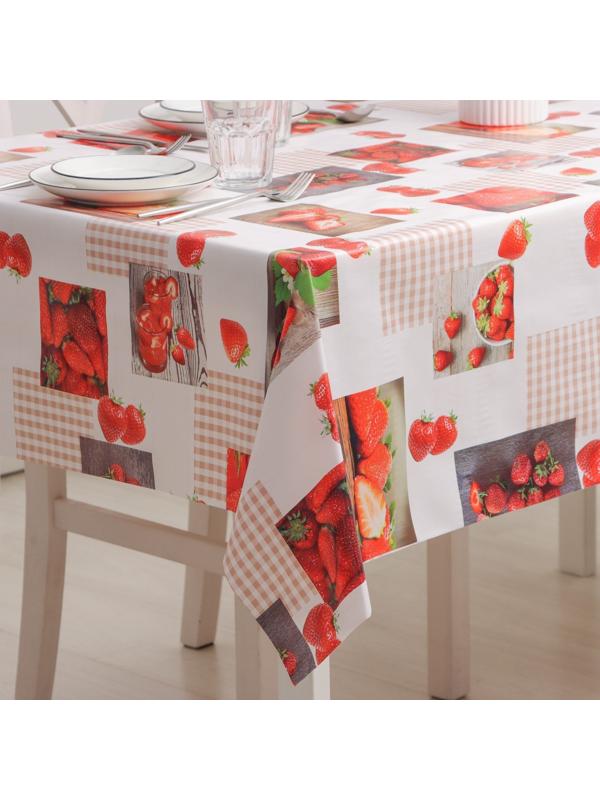 Клеёнка столовая на нетканой основе Доляна «Виктория», ширина 137 см, рулон 20 м