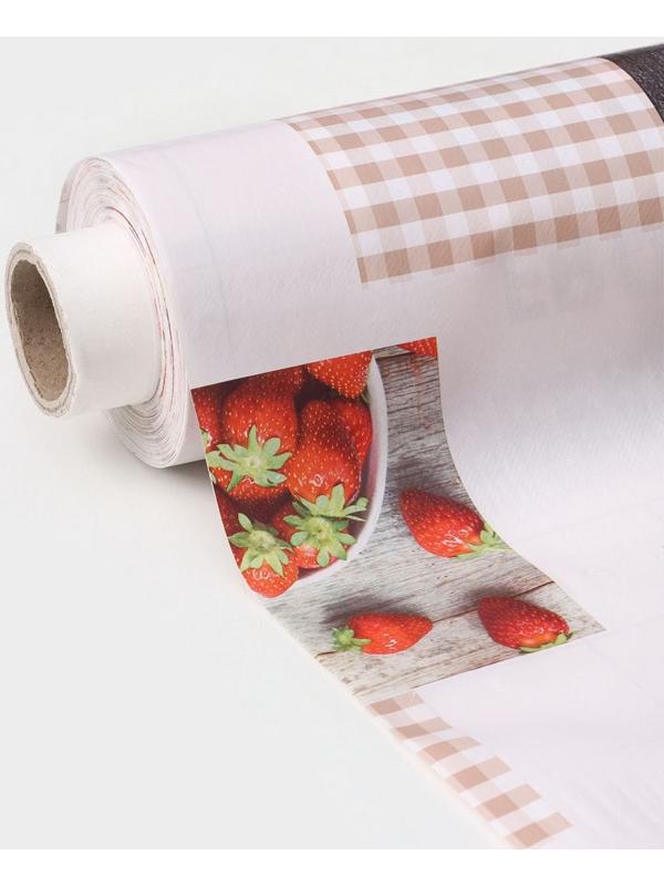 Клеёнка столовая на нетканой основе Доляна «Виктория», ширина 137 см, рулон 20 м