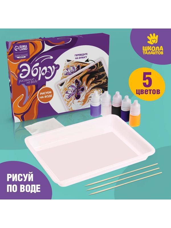 Рисование на воде: эбру «Цветы»