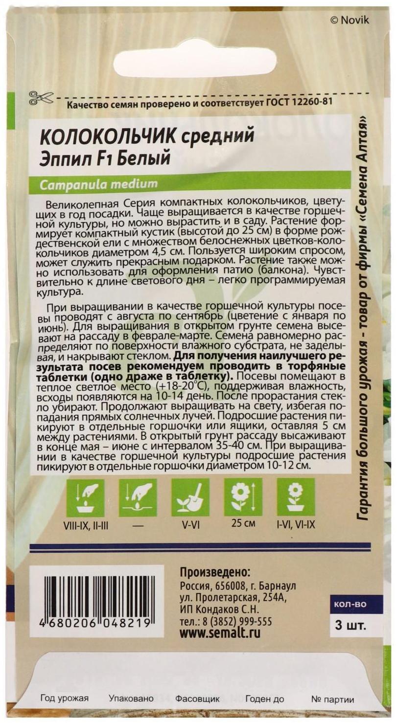 Семена цветов Колокольчик 