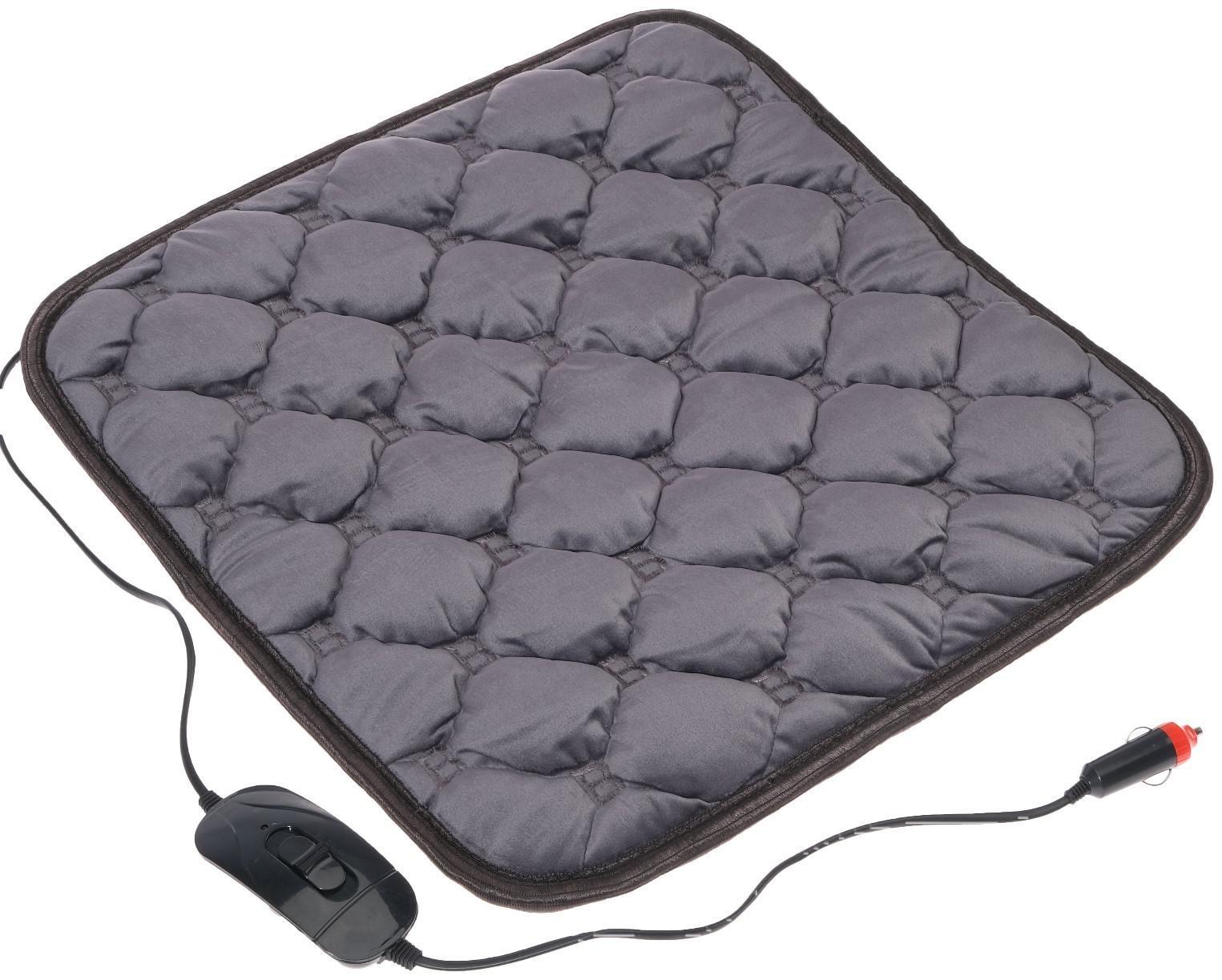 Накидка с подогревом TORSO, 12 В, регулятор, 42×42 см, провод 90 см, серый