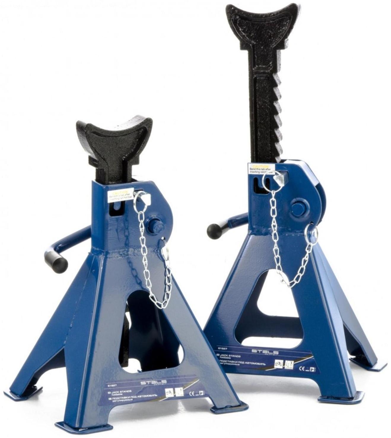 Подставки под автомобиль Stels 51627, регулируемые, h подъема 295-425 мм, 3 т, 2 шт