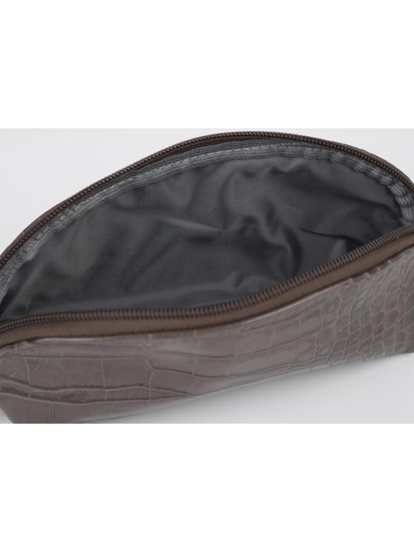 Косметичка на молнии, цвет коричневый