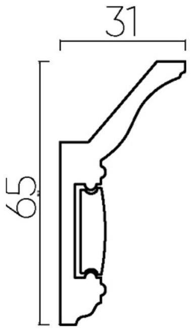Карниз белый 65х31х2000мм