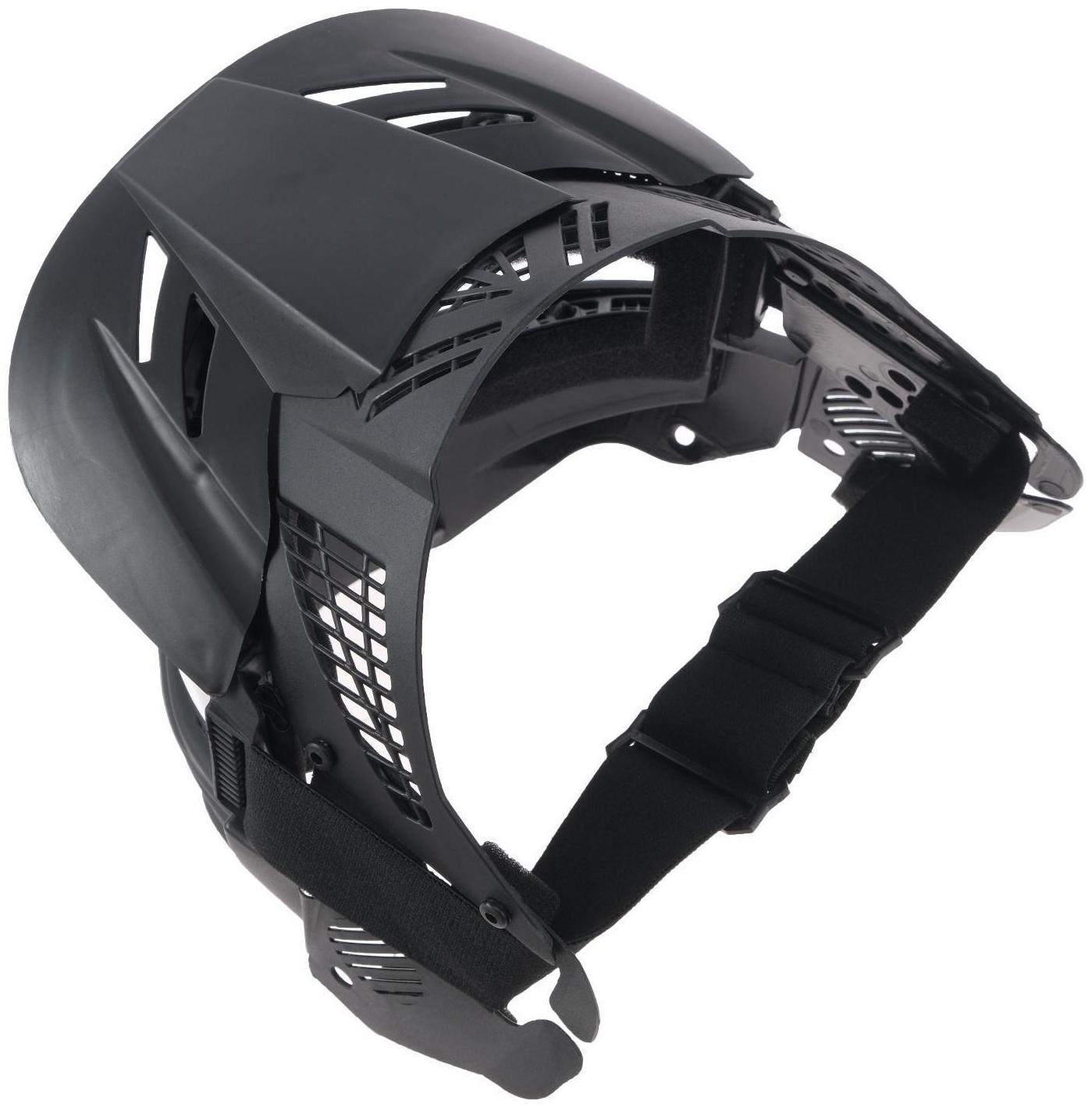 Очки-маска для езды на мототехнике, разборные, визор прозрачный, козырек, цвет черный