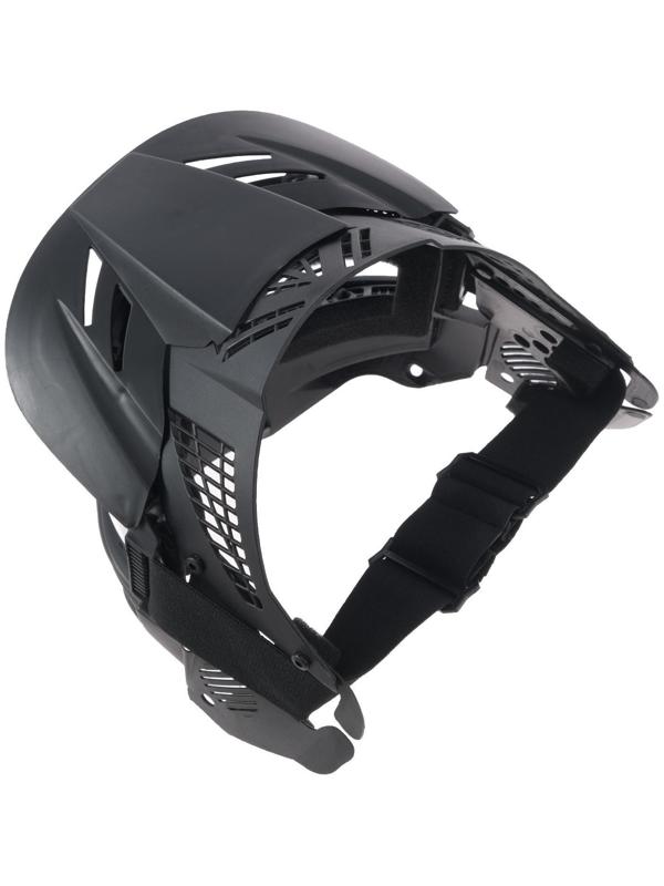 Очки-маска для езды на мототехнике, разборные, визор прозрачный, козырек, цвет черный