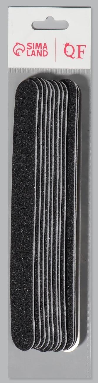 Основа и сменные файлы для пилки, 18 см, 10 шт, абразивность 80, цвет чёрный