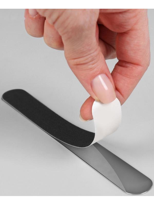 Основа и сменные файлы для пилки, 18 см, 10 шт, абразивность 80, цвет чёрный