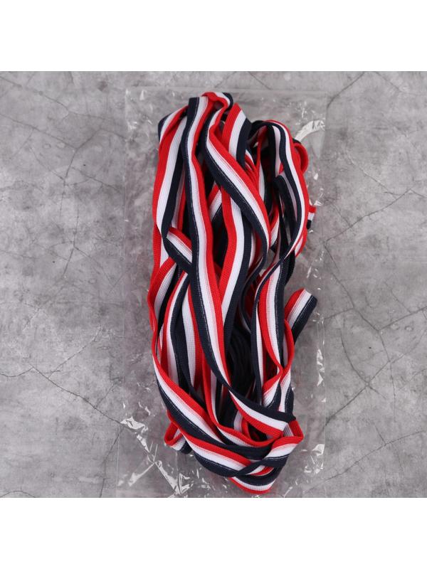 Тесьма трикотажная лампас 15 мм, 9 ± 0,5 м, цвет синий/белый/красный