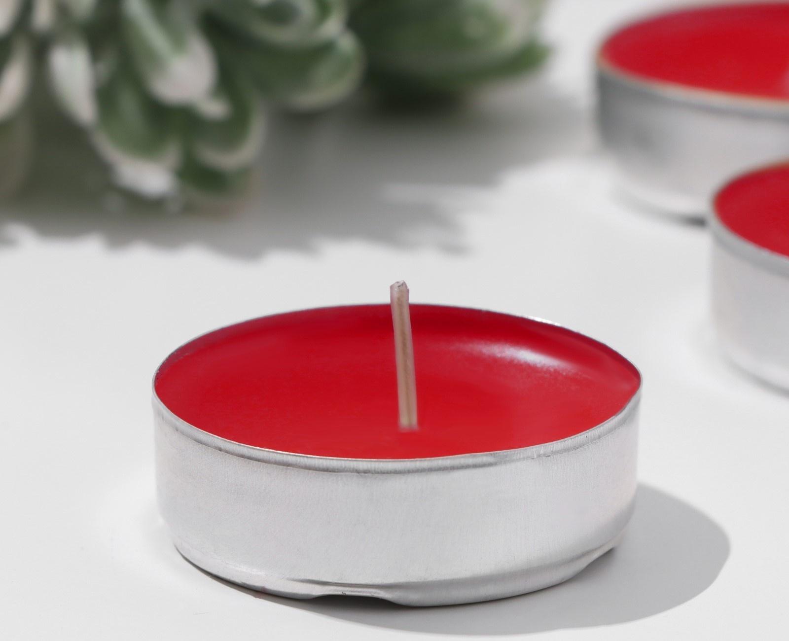 Свечи чайные ароматические, 6 штук, вишня