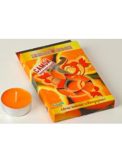 Свечи чайные ароматические, 6 штук, апельсин