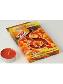 Свечи чайные ароматические, 6 штук, яблочный штрудель
