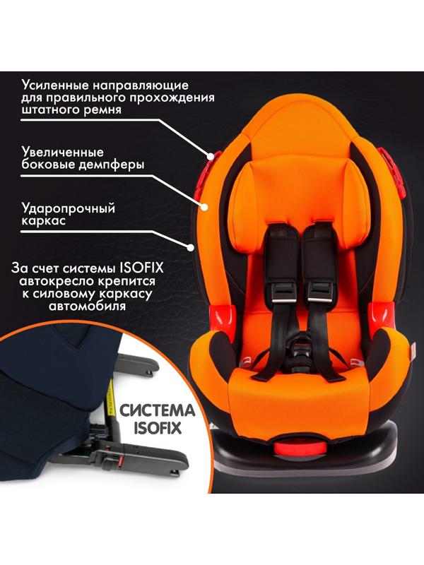 Автокресло Крошка Я Round Isofix гр. I/II, Orange Black