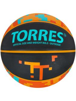Мяч баскетбольный TORRES TT, B02125, резина, клееный, 8 панелей, р. 5