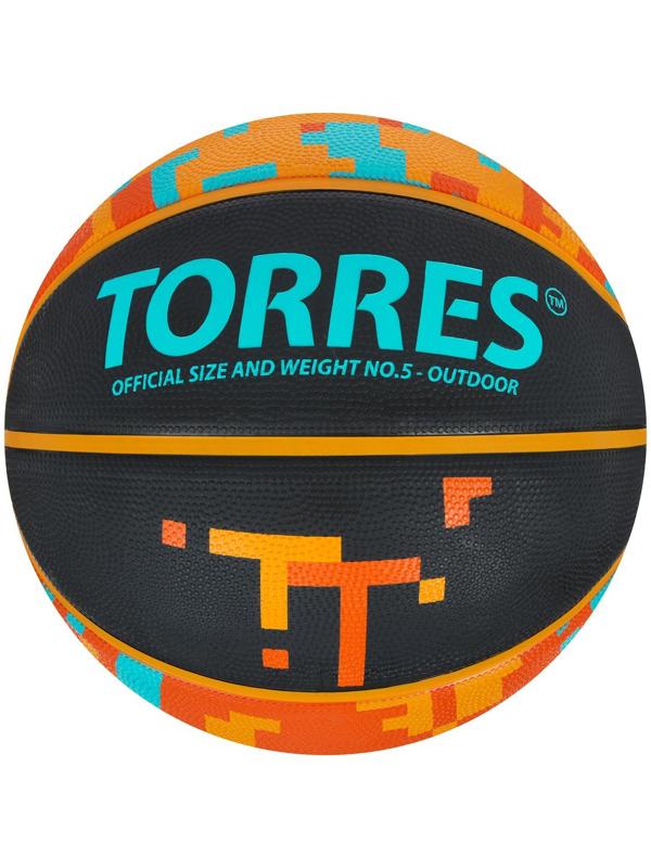 Мяч баскетбольный TORRES TT, B02125, резина, клееный, 8 панелей, р. 5