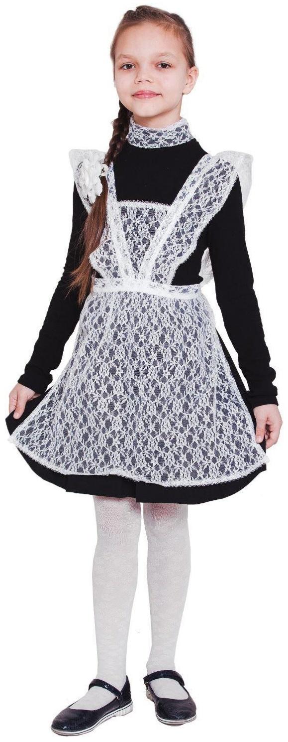 Фартук гипюровый белый, с воланами по бретелям, р. 44-52, набор шаров 5 шт.