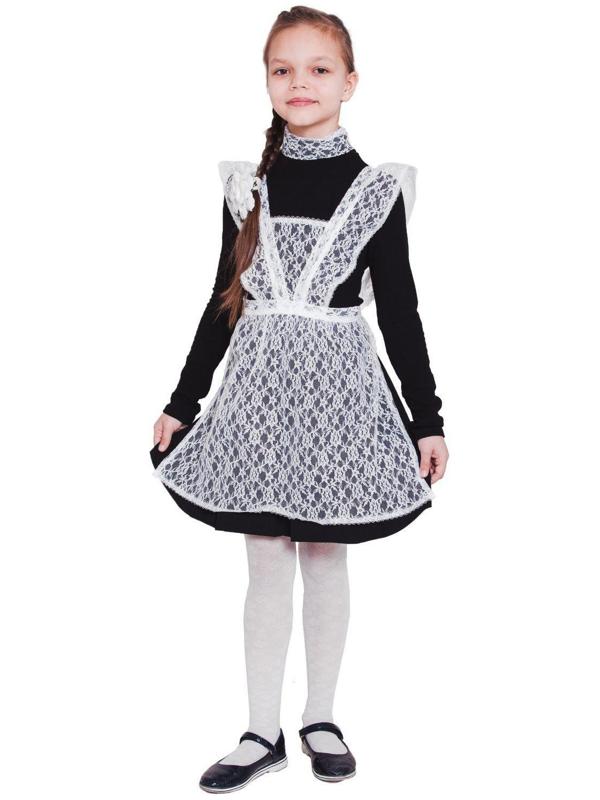 Фартук гипюровый белый, с воланами по бретелям, р. 44-52, набор шаров 5 шт.