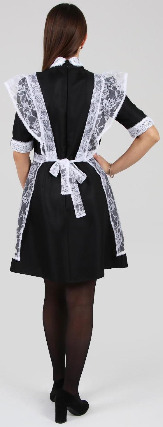 Школьный фартук, гипюр, крупные розы, р. 42-50, цвет белый + набор шаров 5 шт.