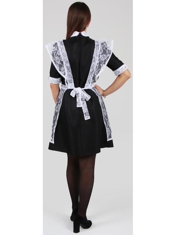 Школьный фартук, гипюр, крупные розы, р. 42-50, цвет белый + набор шаров 5 шт.