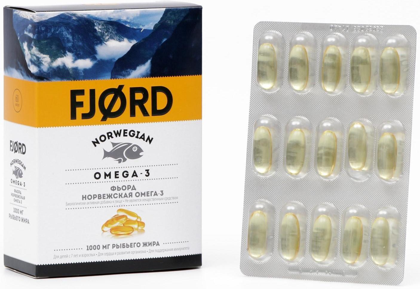Норвежская Омега-3 FJORD 60 капсул, 87 г