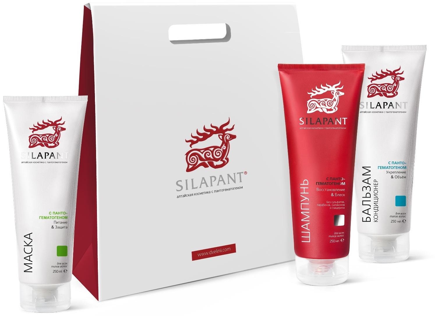 Подарочный набор «Силапант»: шампунь, 250 л + маска, 250 мл + бальзам, 250 мл