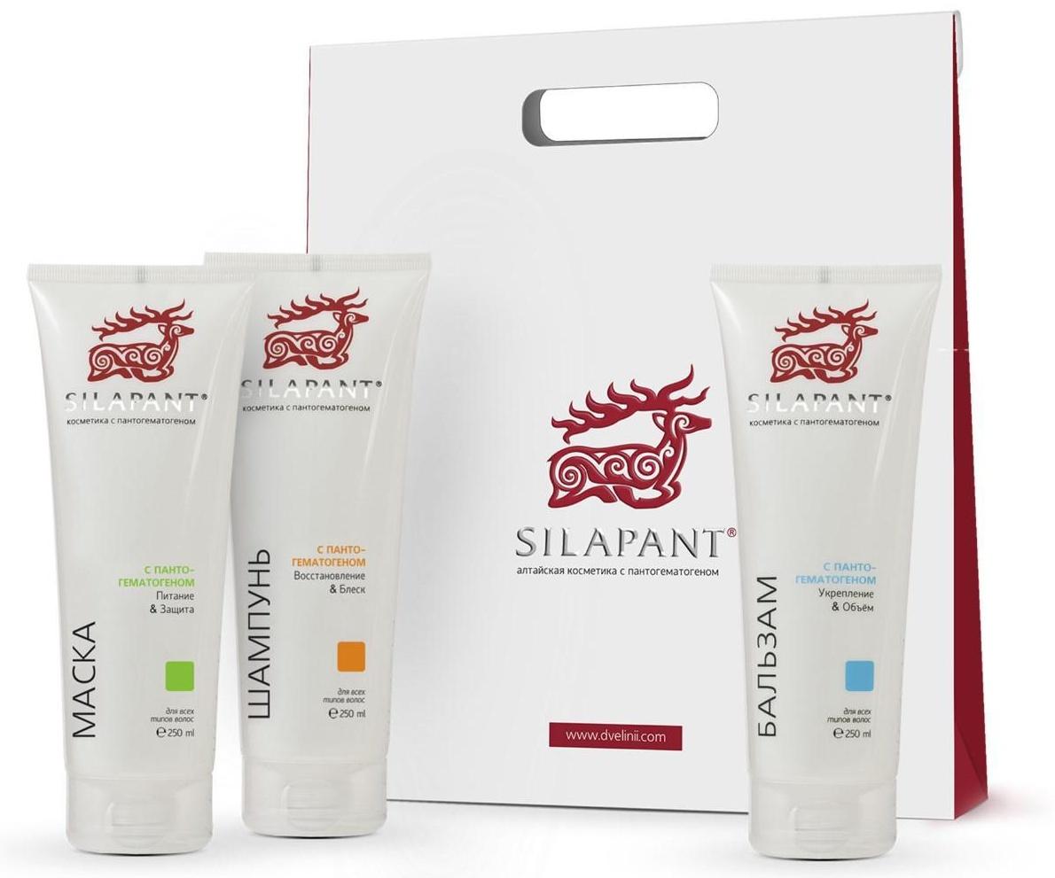 Подарочный набор «Силапант»: шампунь, 250 л + маска, 250 мл + бальзам, 250 мл
