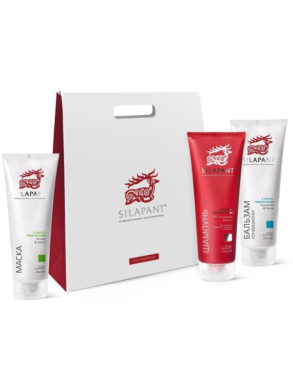 Подарочный набор «Силапант»: шампунь, 250 л + маска, 250 мл + бальзам, 250 мл
