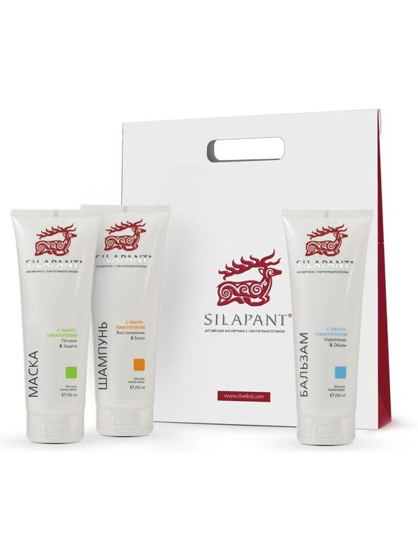 Подарочный набор «Силапант»: шампунь, 250 л + маска, 250 мл + бальзам, 250 мл