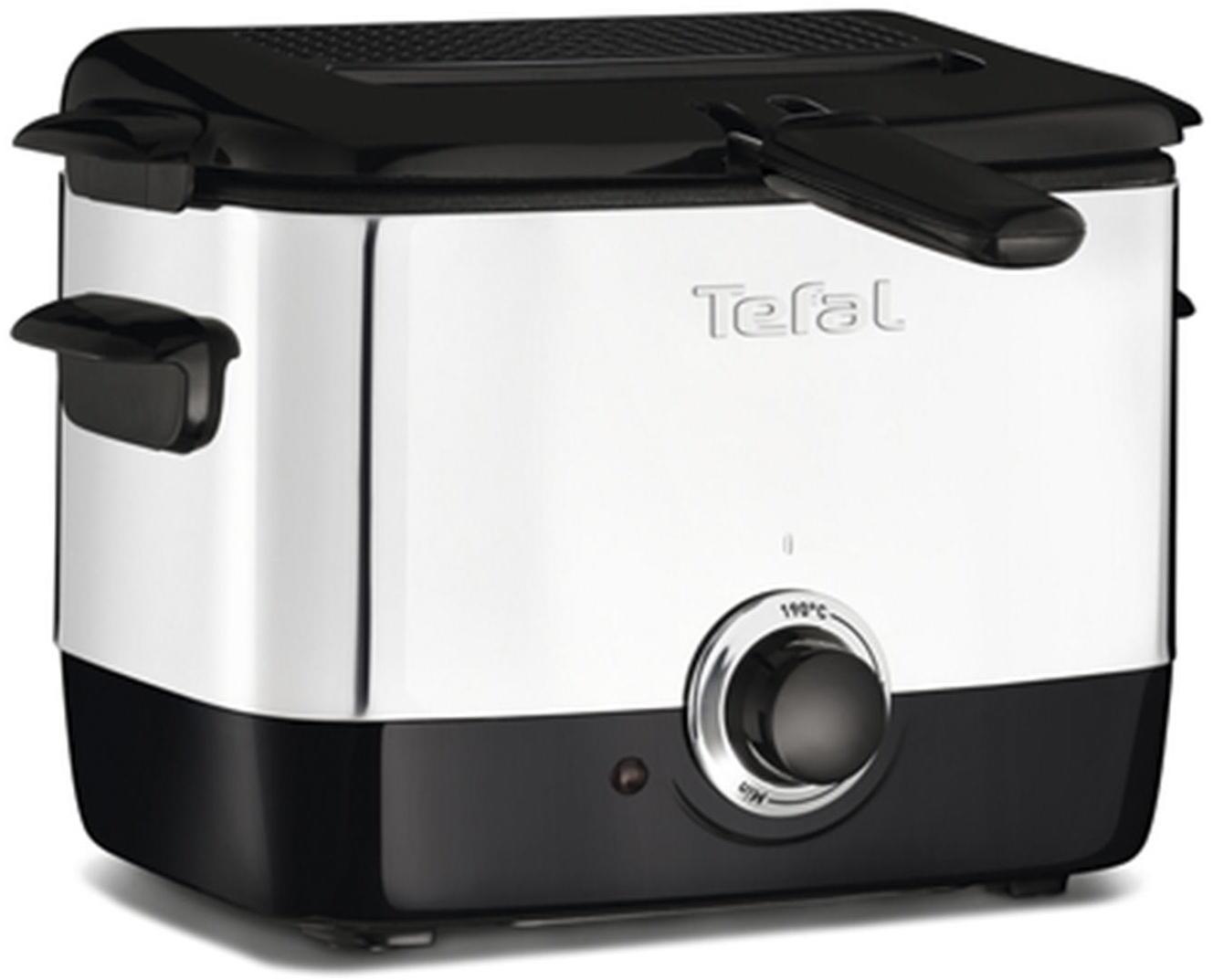 Фритюрница Tefal FF 220015, 1000 Вт, 1 л, до 190°C, серебристо-чёрная