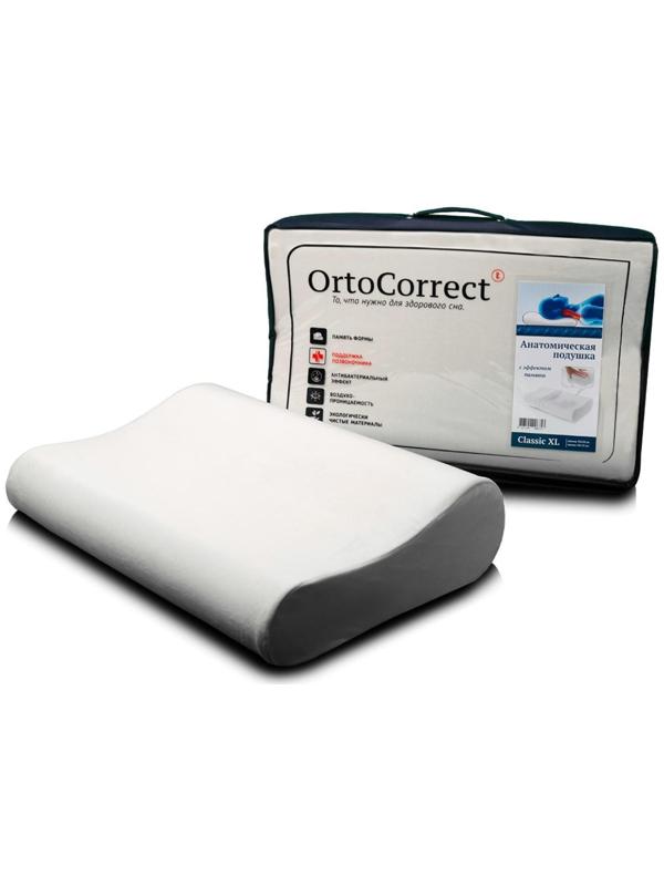 Ортопедическая подушка OrtoCorrect Classic XL Plus 58 х 38 см, валики 12/14