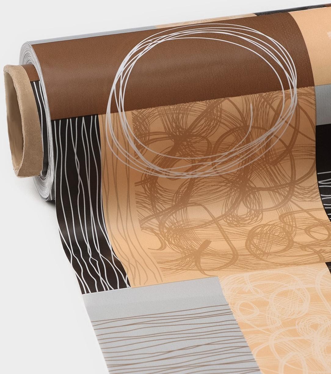 Клеёнка столовая на нетканой основе Доляна «Милт», ширина 140 см, рулон 20 м, цвет коричневый