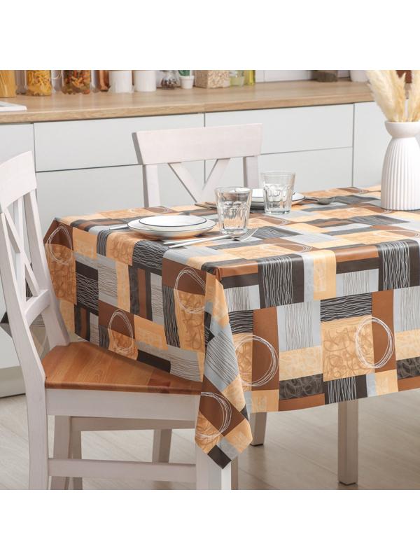 Клеёнка столовая на нетканой основе Доляна «Милт», ширина 140 см, рулон 20 м, цвет коричневый