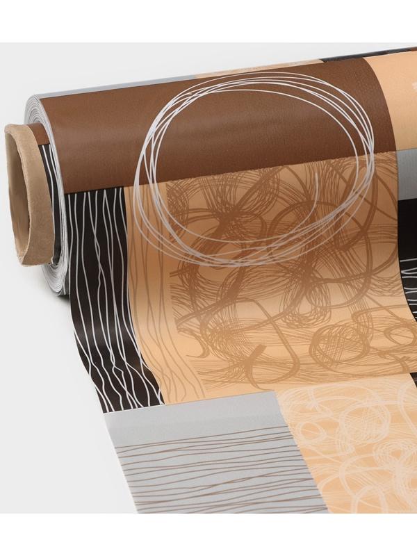 Клеёнка столовая на нетканой основе Доляна «Милт», ширина 140 см, рулон 20 м, цвет коричневый