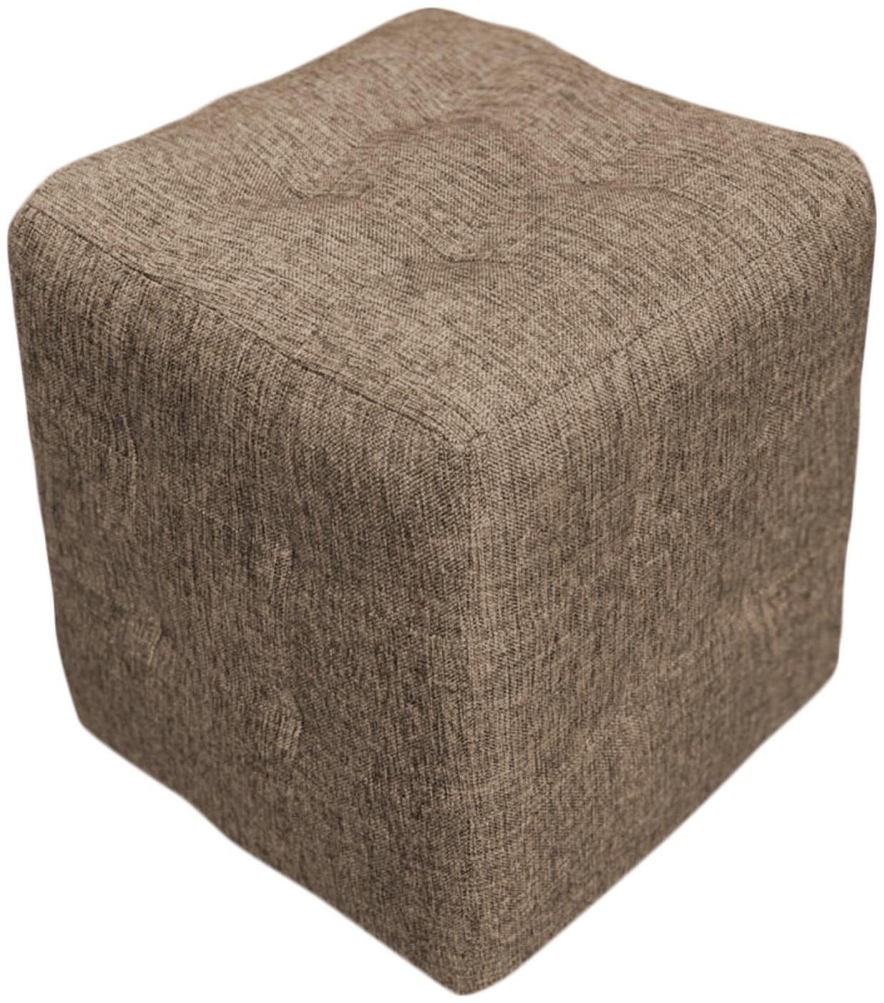 Пуф ткань рогожка Dark Gold