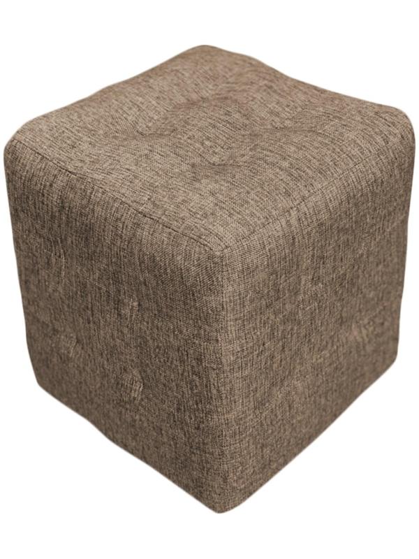 Пуф ткань рогожка Dark Gold