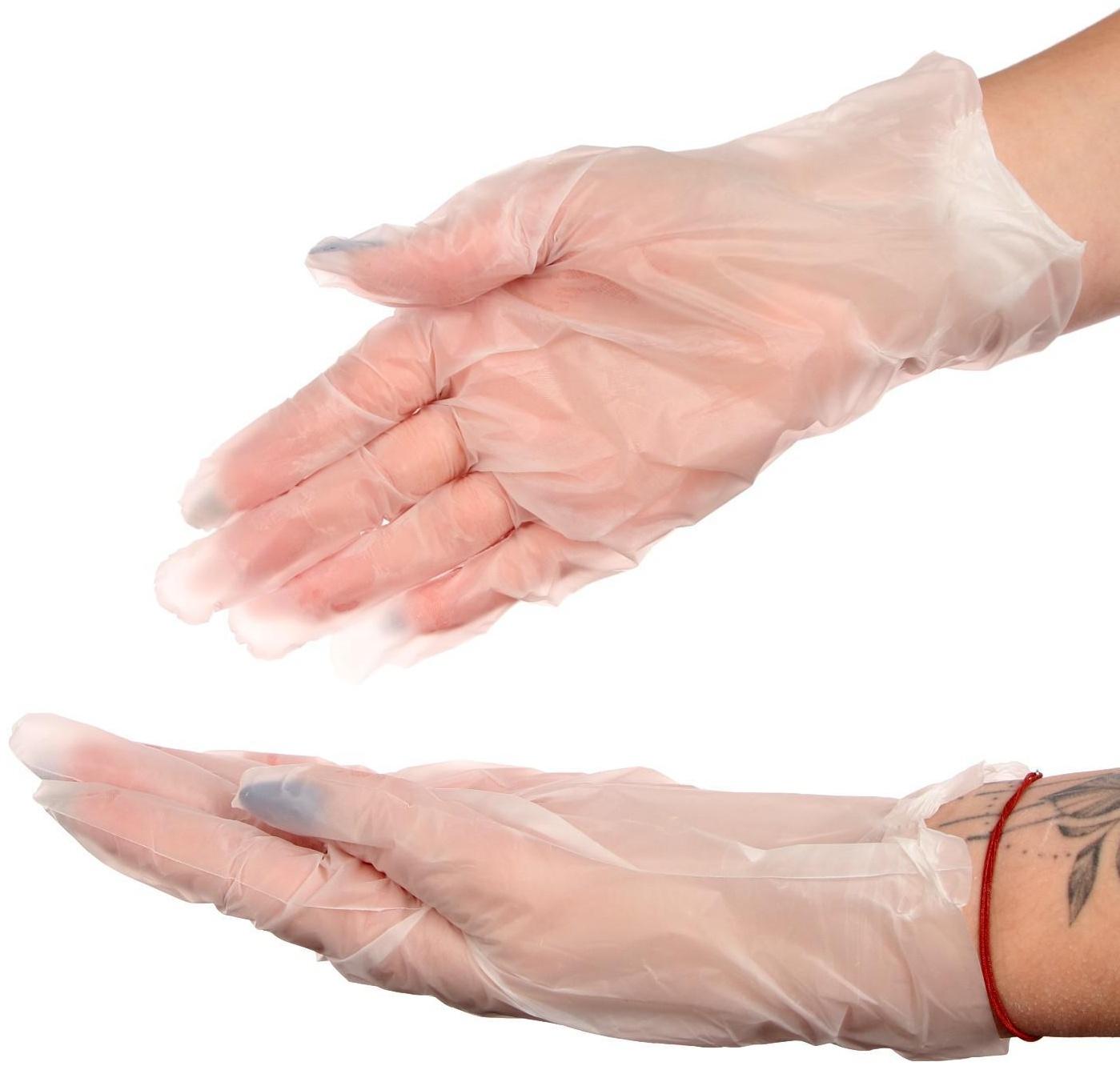 Перчатки одноразовые ТПЭ, 100 шт размер M