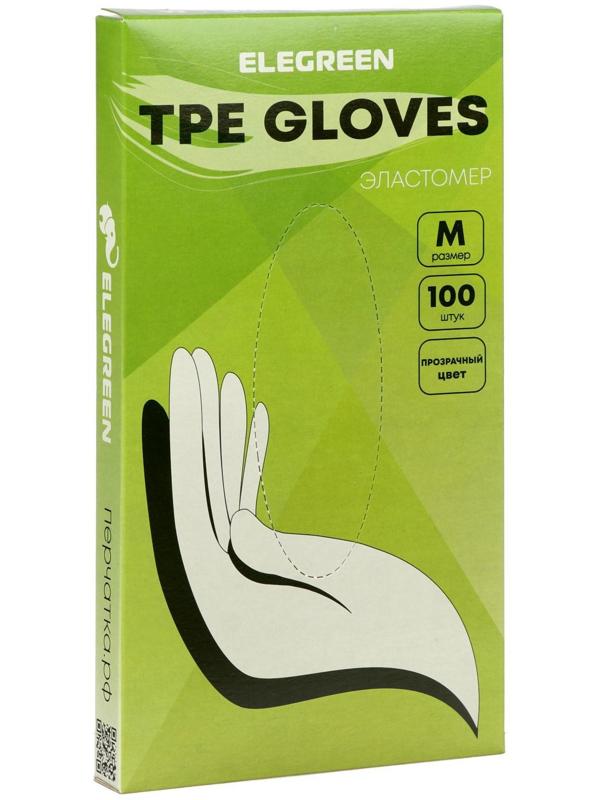 Перчатки одноразовые ТПЭ, 100 шт размер M