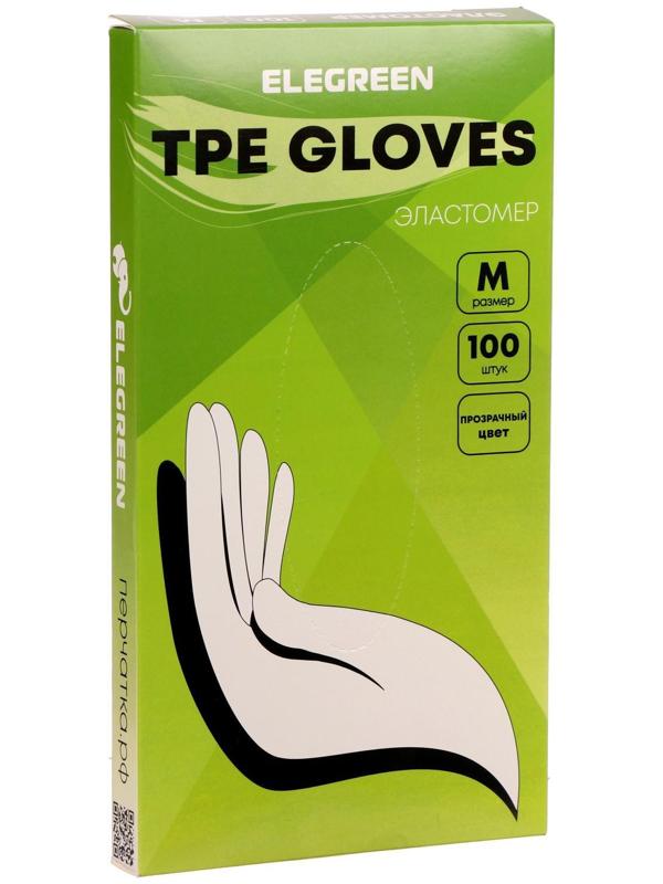 Перчатки одноразовые ТПЭ, 100 шт размер M