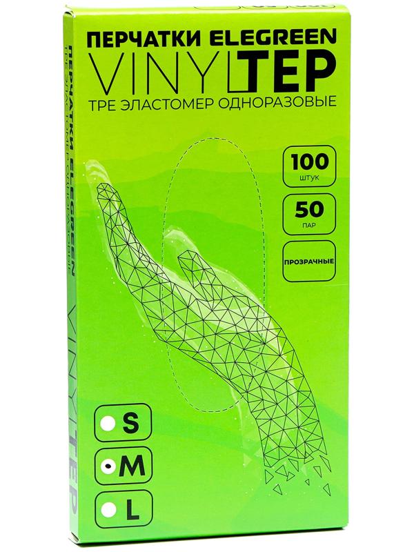 Перчатки одноразовые ТПЭ, 100 шт размер M