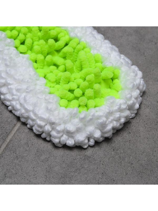 Швабра для мытья пола плоская Доляна, насадка из микрофибры 38×8 см, гибкие края, телескопическая ручка 77-128 см