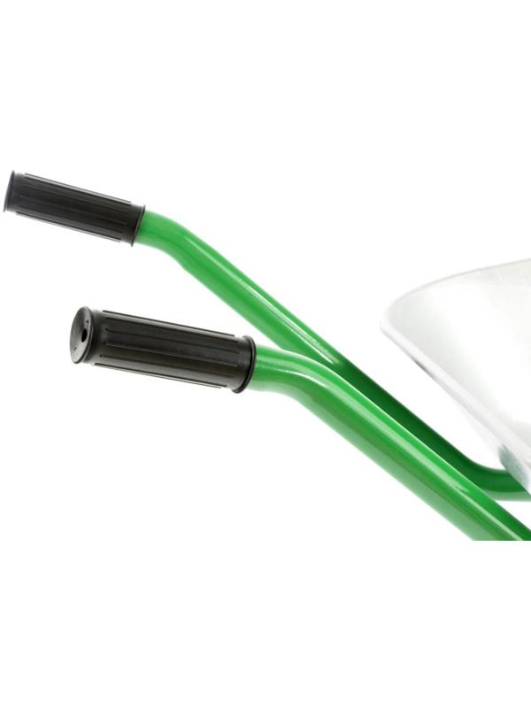 Тачка садовая, одноколёсная: груз/п 160 кг, объём 78 л, зелёные ручки