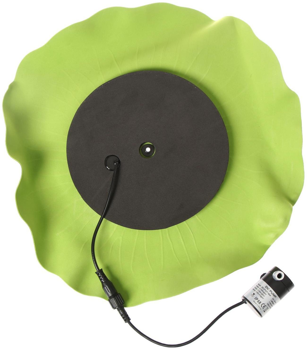 Фонтан плавающий «Лотос», d = 30 см, на солнечной батарее