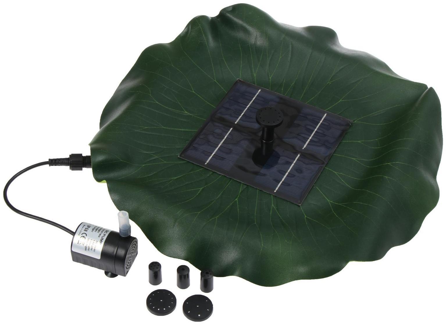 Фонтан плавающий «Лотос», d = 30 см, на солнечной батарее