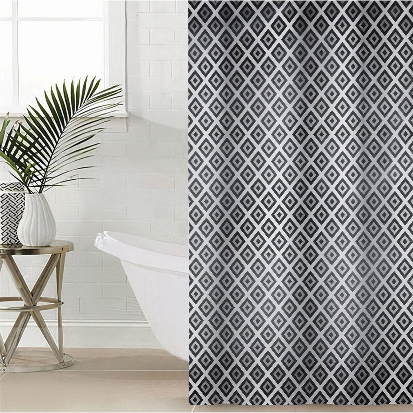 Штора для ванны Доляна «Ромбы», 180×180 см, EVA